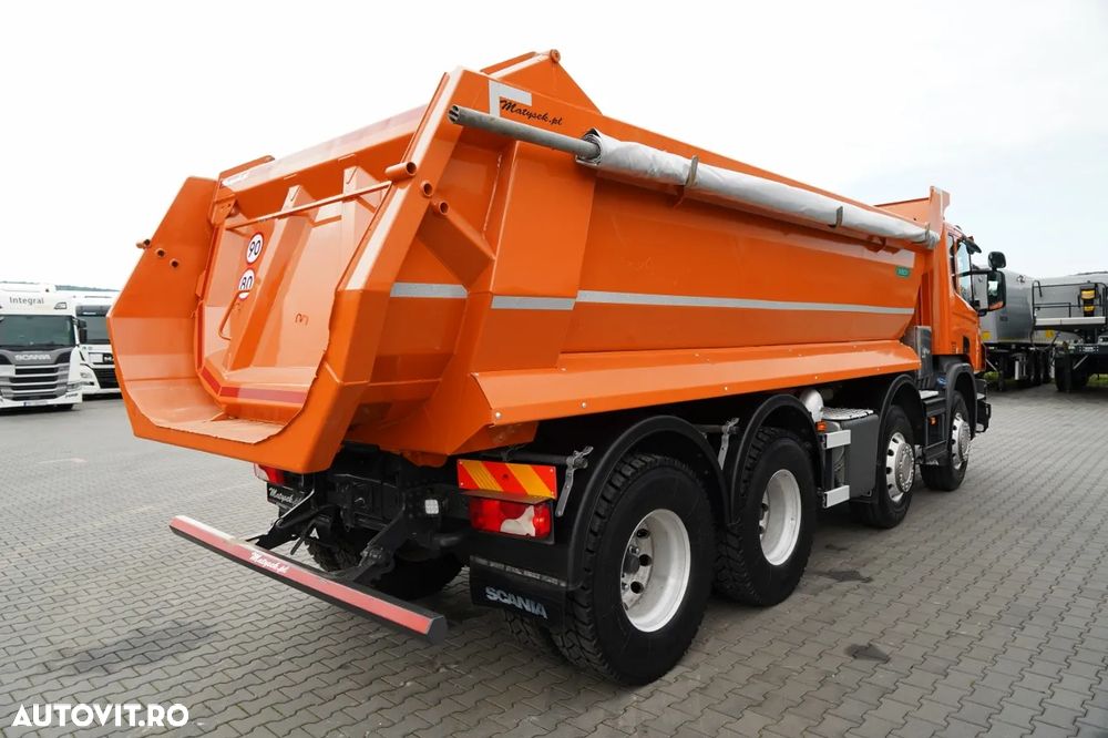 Scania P 410 / 8x4 / BASCULATOR SPATE / JANTE DIN ALIAJ / ANVELOPE 100% / MANUALĂ / - 12