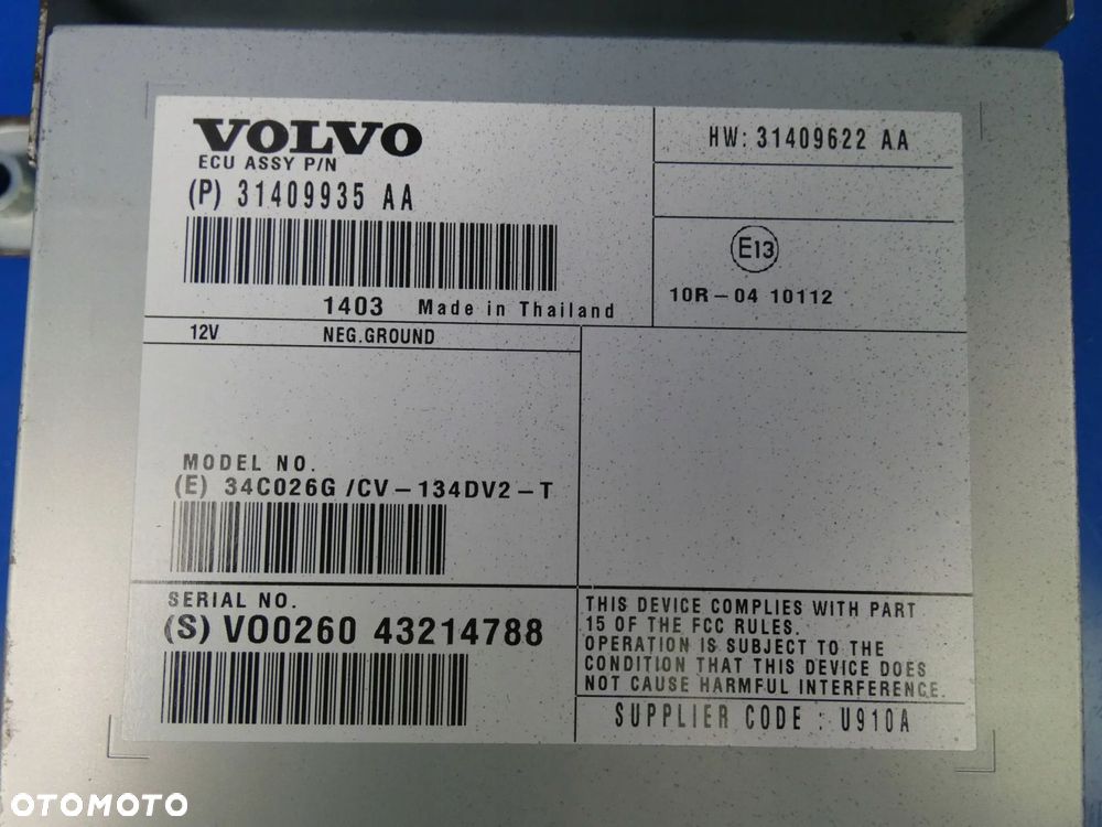 Volvo V40 II V60 S60 WZMACNIACZ RADIA AUDIO - 2