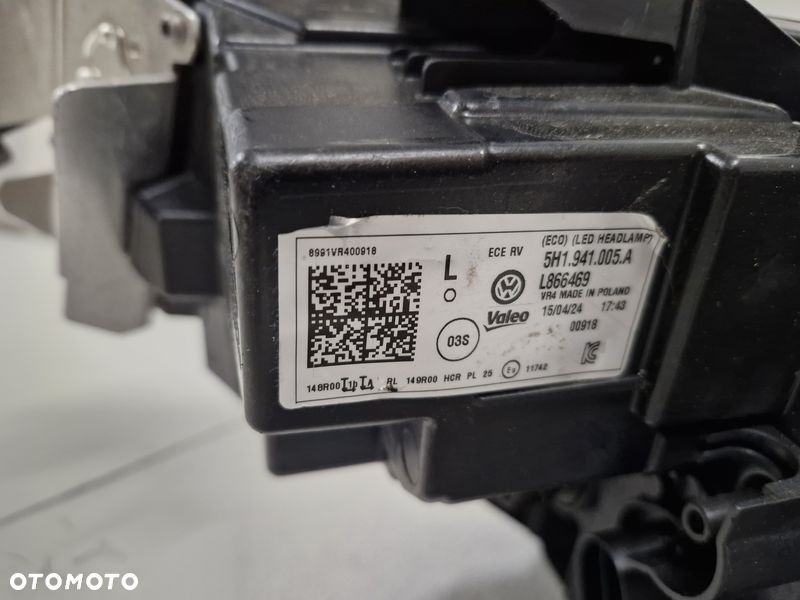 volkswagen golf 8 viii lift lampa lewy przód lewa przednia led eu 5h1941005a - 8