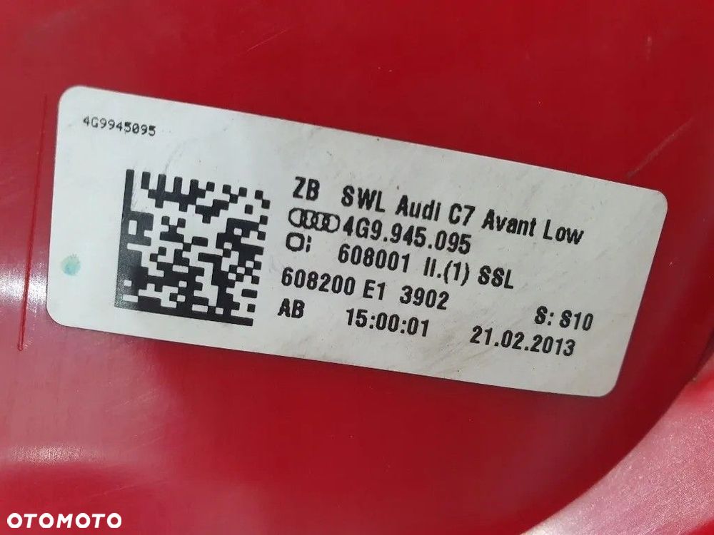 AUDI A6 C7 AVANT KOMBI LAMPA LEWA TYLNA LEWY TYŁ W KLAPĘ BŁOTNIK SUPER STAN - 7