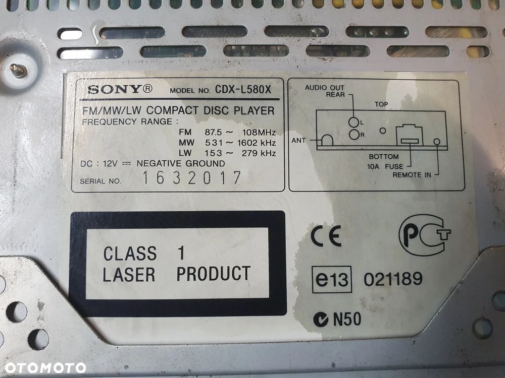 Radio Cd SONY Xplod CDX-L580X 50Wx4 - 6