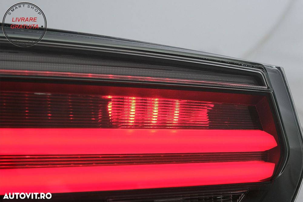 Stopuri LED M Look Black Line BMW Seria 3 F30 (2011-2019) LCI Design cu Semnal Din- livrare gratuita - 11