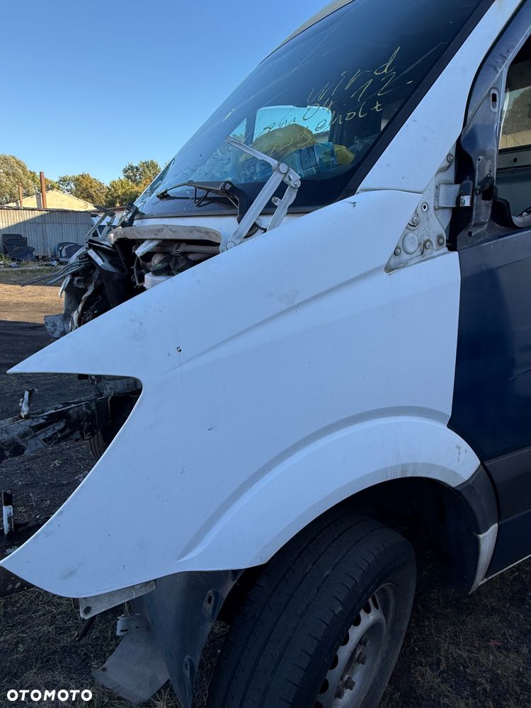 Mercedes sprinter w906 crafter drzwi tylne tył skrzydła maxi białe prawe lewe przednie boczne przesuwne maska błotnik prawy lewy pas przedni z chłodnicami zderzak lampy prawa lewa przód - 8