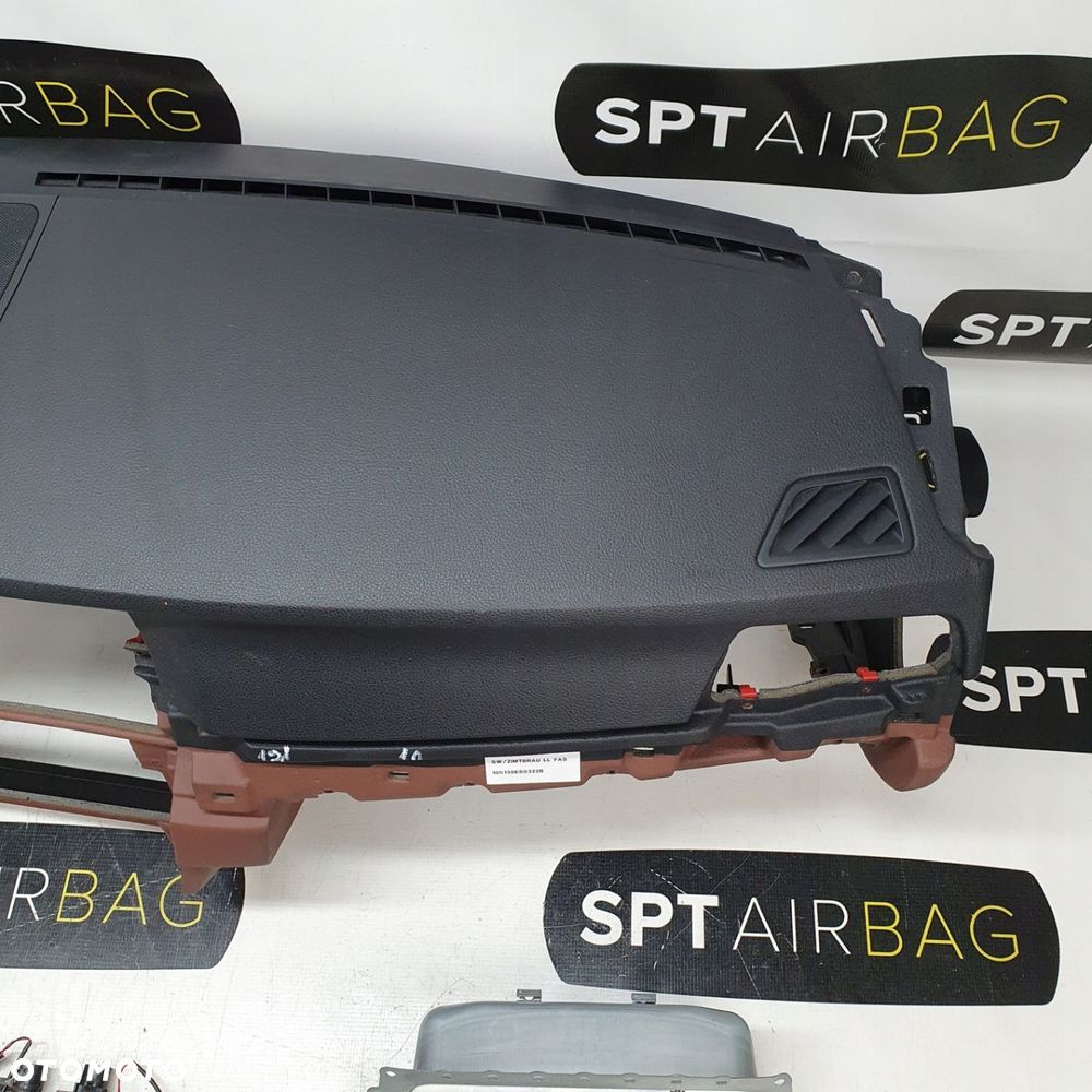 BMW F11 F10 DESKA ROZDZIELCZA KONSOLA KOKPIT PULPIT PODUSZKI AIRBAG AIR BAG NAPINACZE KIT SET - 4