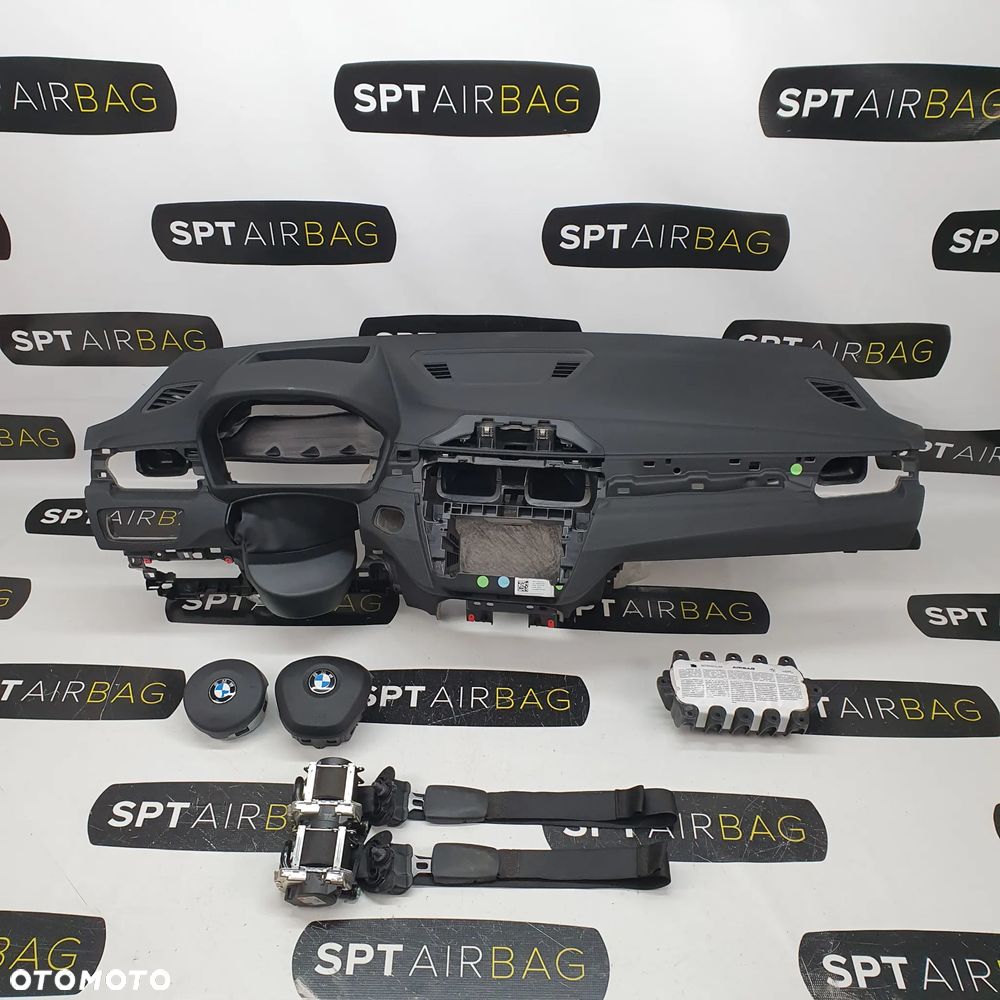 BMW X1 F48 DESKA ROZDZIELCZA KONSOLA KOKPIT PULPIT PODUSZKI AIRBAG AIR BAG PASY KIT SET - 1