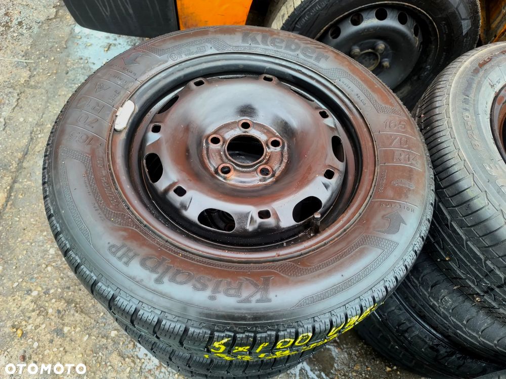 5x100 Felgi Stalowe Stal 14 Koła Zimowe Zima SKODA FABIA PRAKTIK ROOMSTER RAPID SEAT IBIZA CORDOBA TOLEDO IV 4 VW FOX POLO Legnica ALU-RAD 165/70 5mm - 1