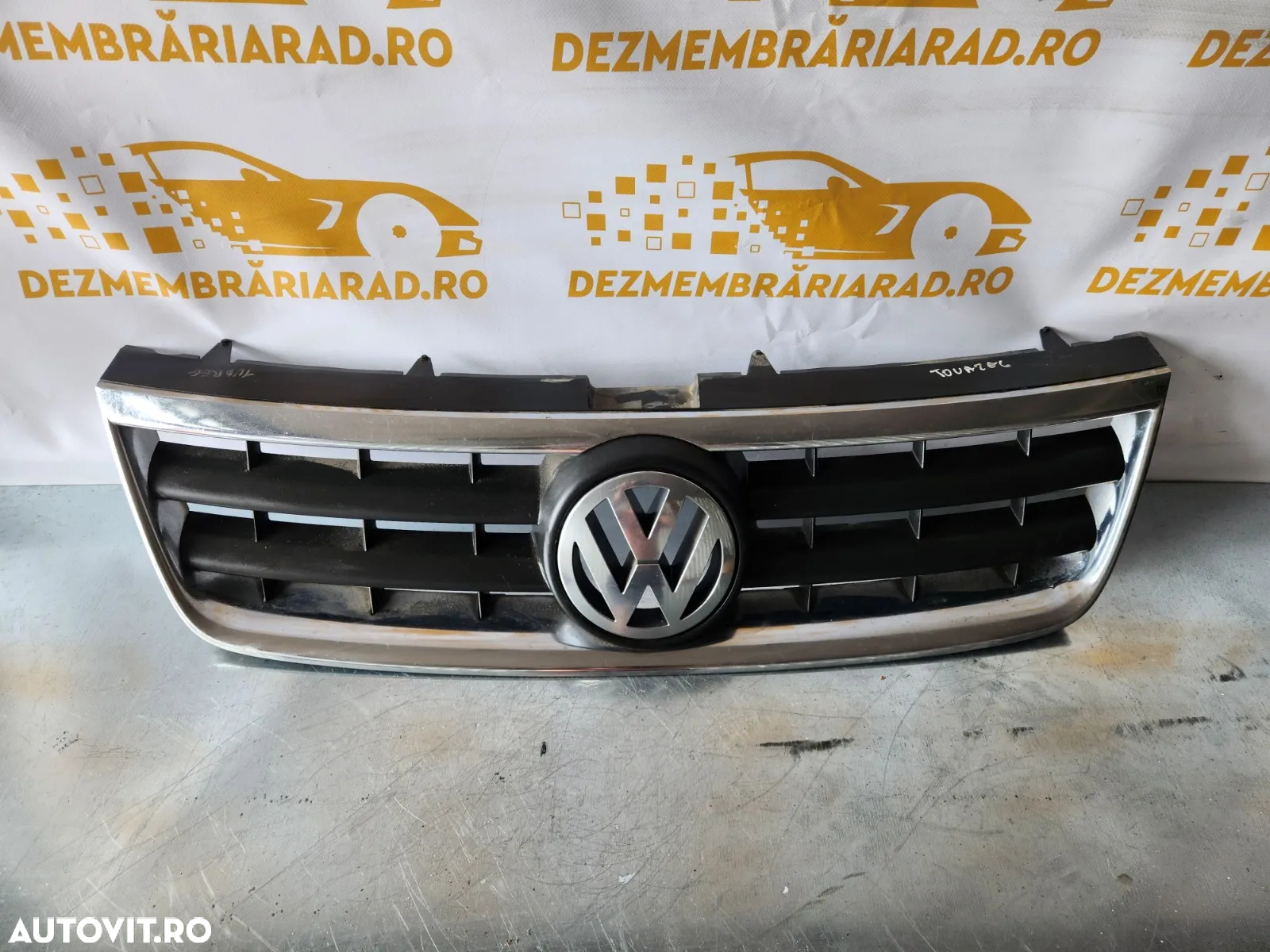 Grila Fata Radiator Vw Touareg 7L Originala Intacta An 2002-2003-2004-2005-2006 - 5