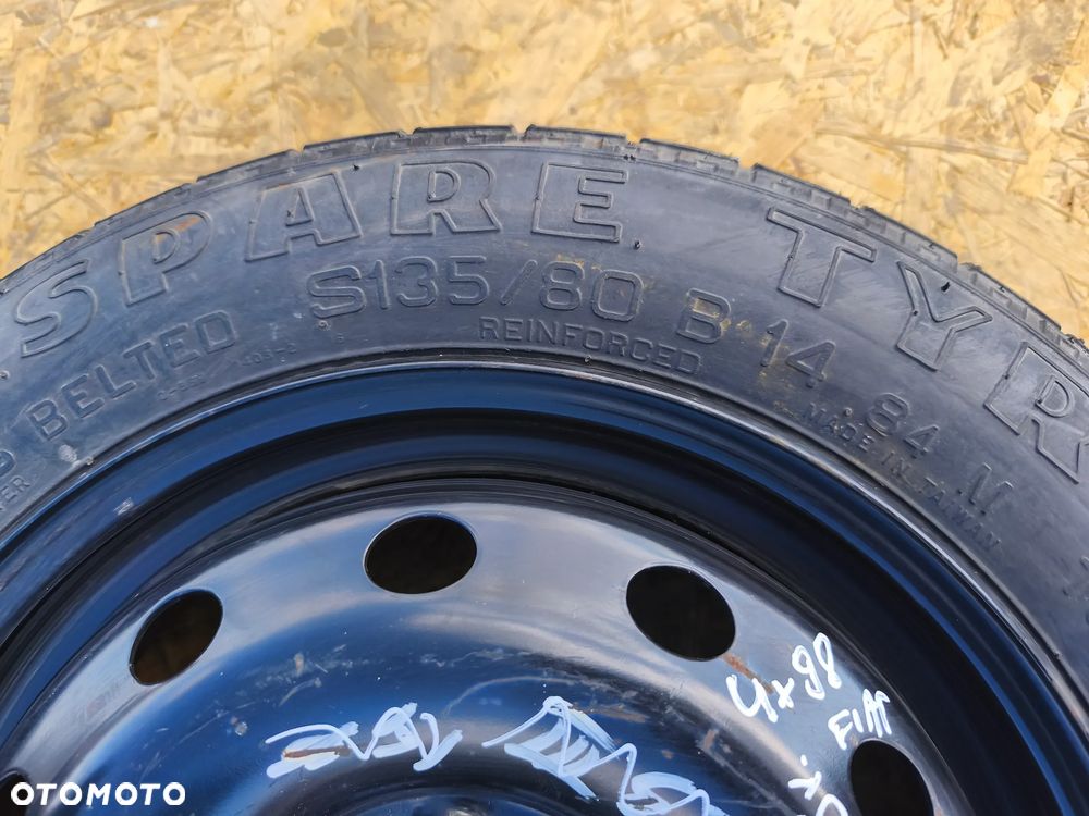 KOŁO DOJAZDOWE ZAPASOWE 135/80B14 4X98 14 CALI DO FIAT 500 PUNTO - 4