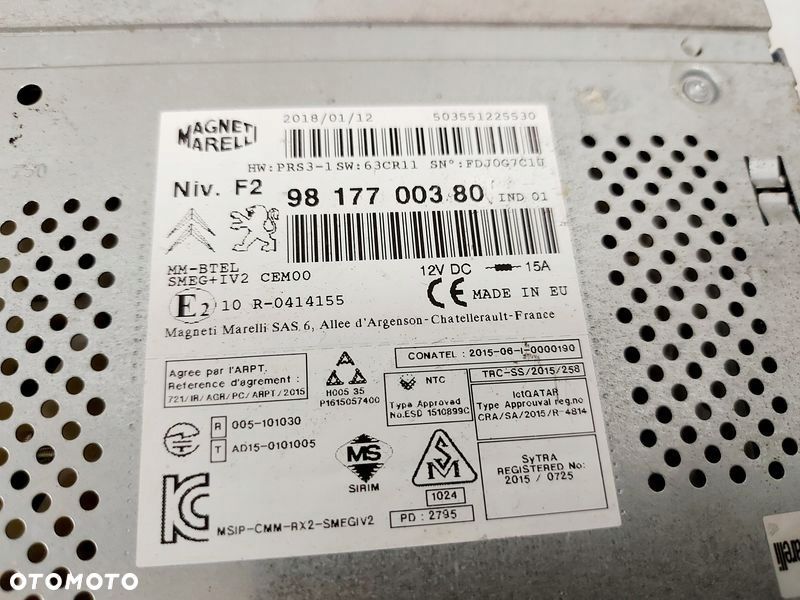 CITROEN DS3 RADIO NAWIGACJA 9817700380 - 9