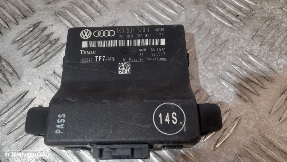 CENTRALINA CONTROL UNIDADE COMANDO AUDI A3 8P 1K0907530L 1K0907530 1K0907951 AUDI TT R8 VW VOLKSWAGEN TIGUAN PASSAT GOLF JETTA TOURAN CADDY SEAT LEON TOLEDO ALTEA SKODA OCTAVIA MODULO ELETRONICO GATEWAY - 1