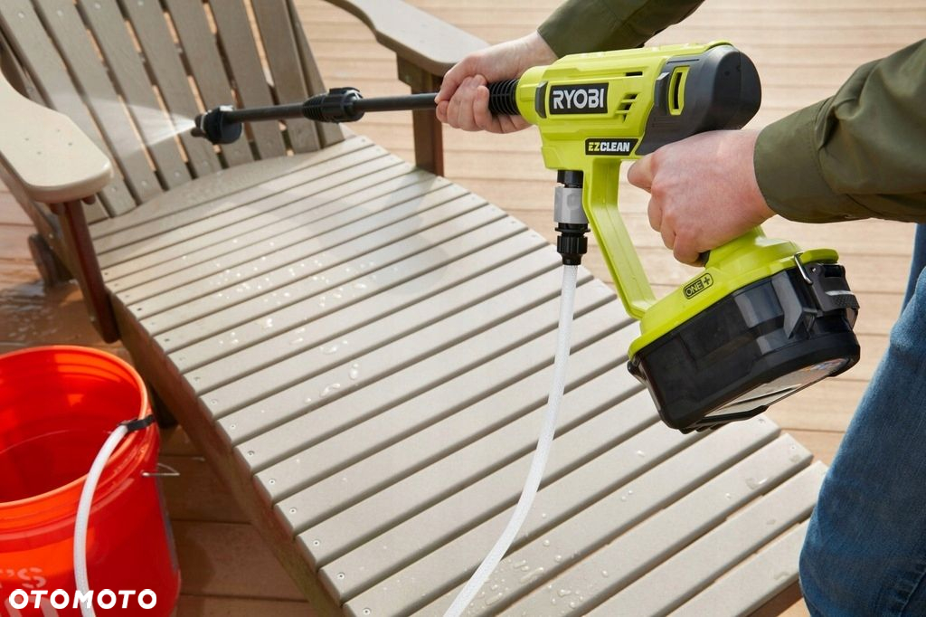 RYOBI AKUMULATOROWA MYJKA ciśnieniowa PISTOLET RY18PW22A 22BAR LANCA WĄŻ 6m - 9