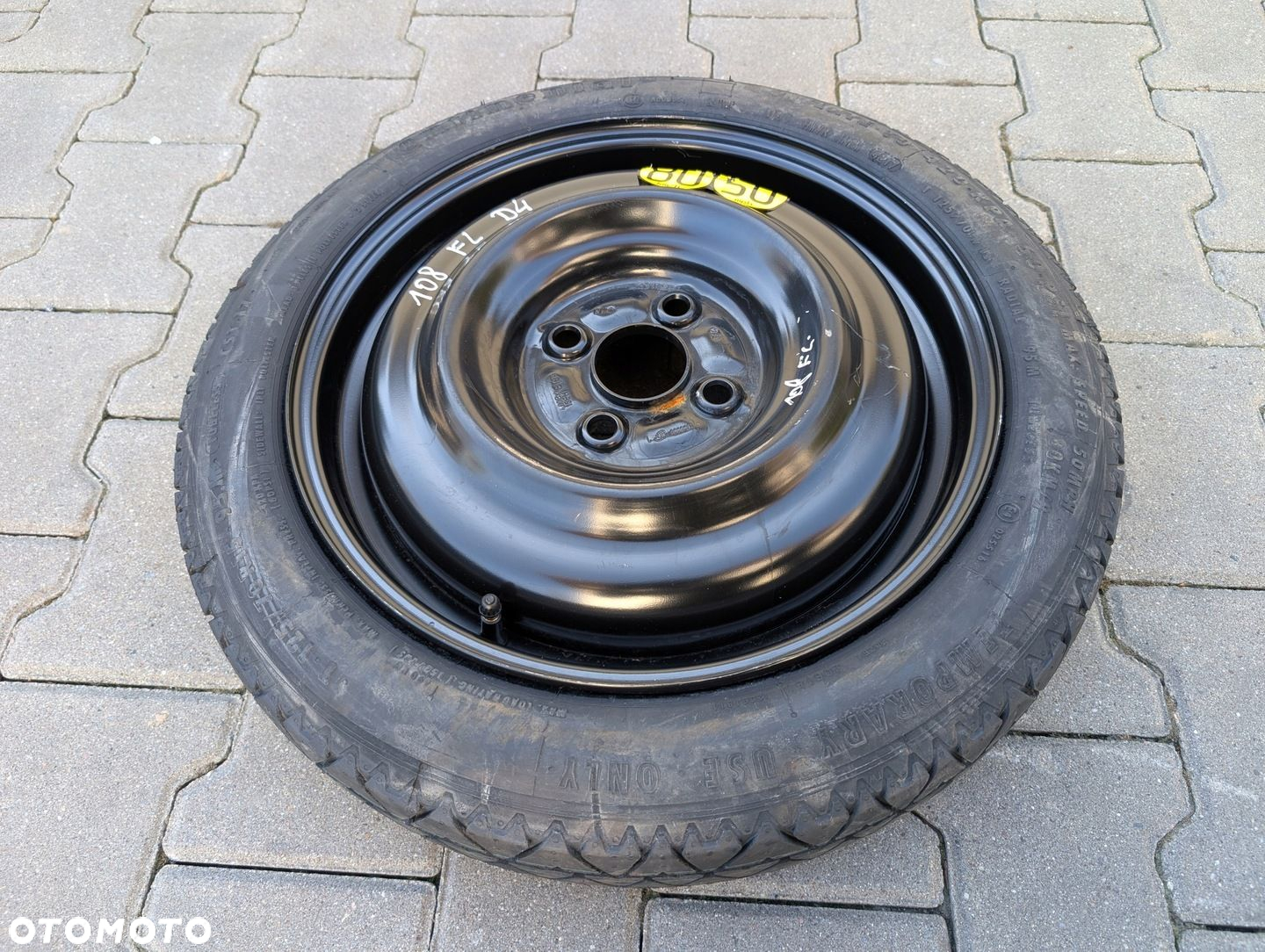 KOŁO DOJAZDOWE ZAPASOWE 15 PEUGEOT 108 2014-2022 4X100 4J ET39 - 2