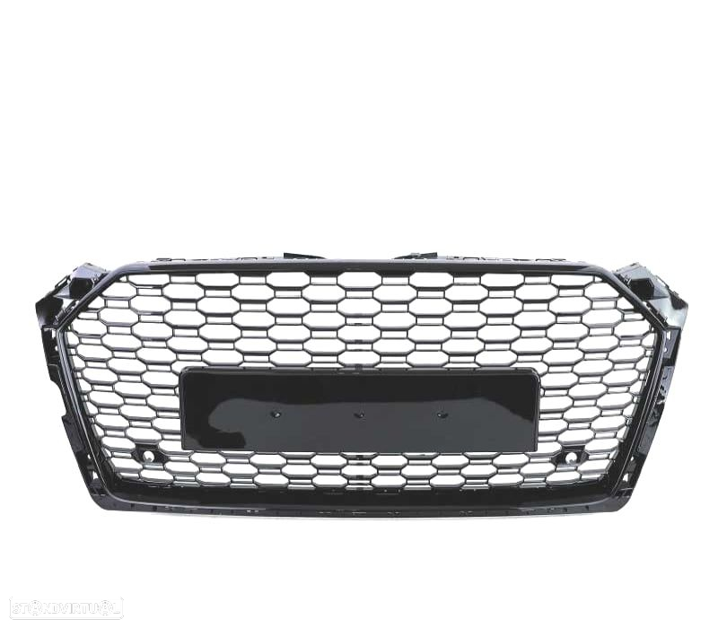 GRELHA DIANTEIRA AUDI A5 16-20 PDC LOOK RS5 PRETO BRILHANTE - 3