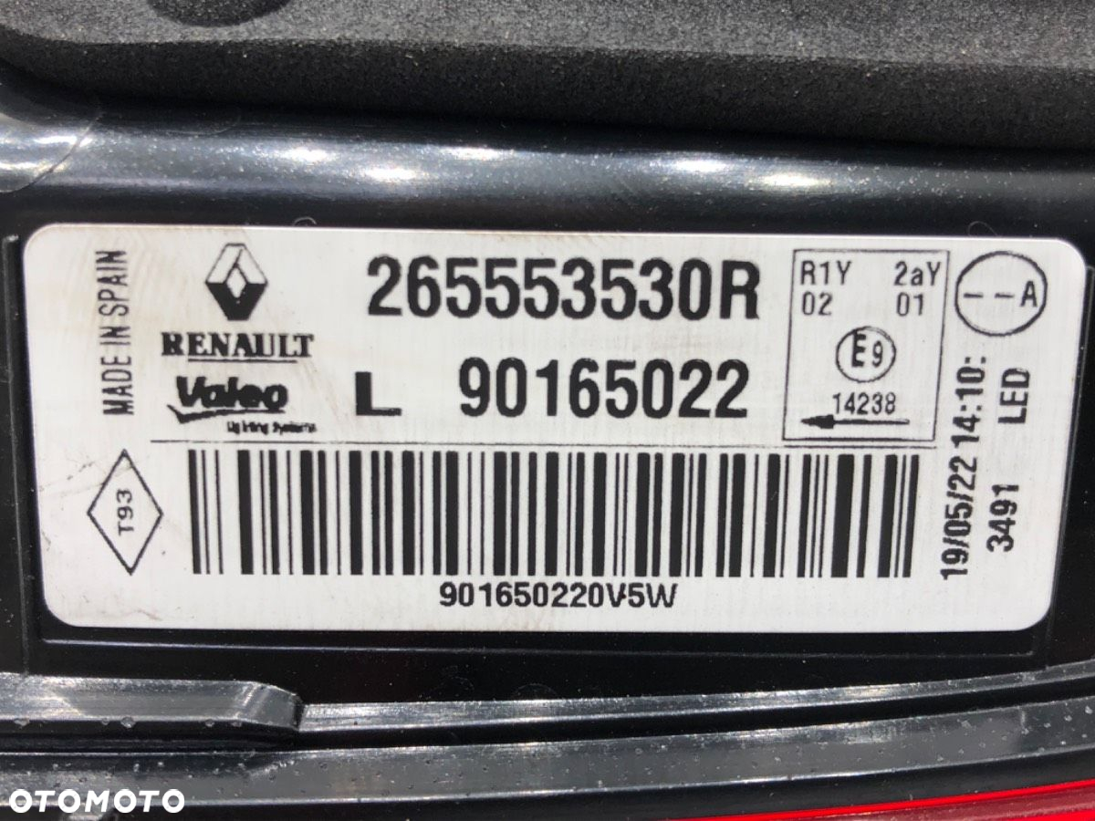 LAMPA TYŁ LEWA WEWNĘTRZNA - 130.00 PLN - RENAULT KADJAR (HA_, HL_) 2015 - 2022 1.3 TCe 140 103 kW - 4