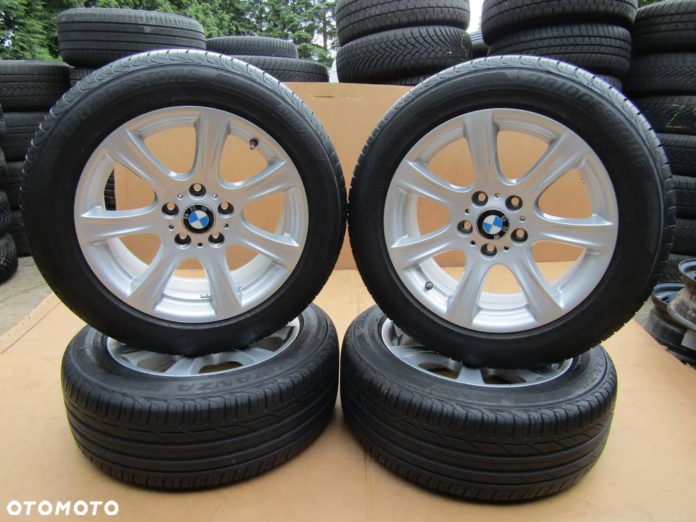 4 x Felgi Aluminiowe Koła 17 BMW 3 E90 E91 E92 E93 1 E87 8 j 5x120 ET34 piasta 72,6 mm + Opony 225/55 17 Bridgestone 7,5 mm Letnie - 17
