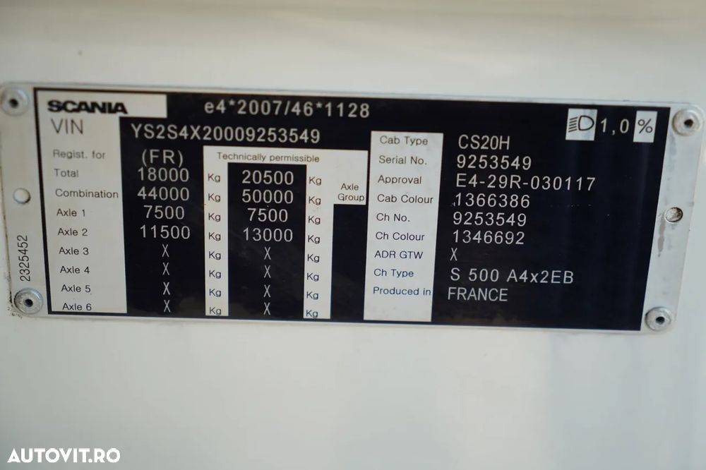 Scania S 500 / MEGA / RETARDER / PLATĂ JOSĂ / RETARDER / EURO 6 - 39