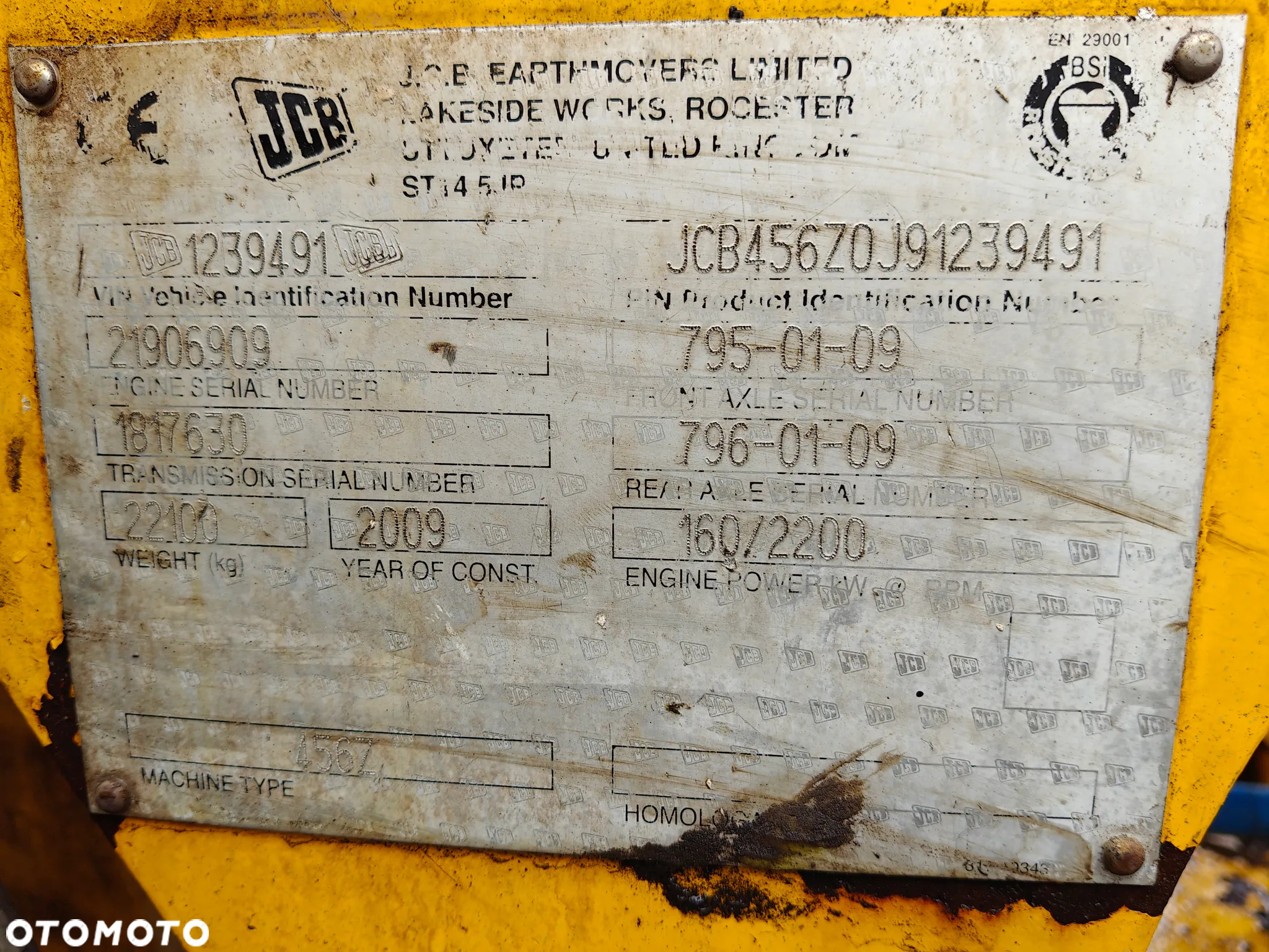 ŁADOWARKA CZOŁOWA KOŁOWA PRZEGUBOWA JCB 456 E 2009 Łyżka Wysokiego Wysypu - 9