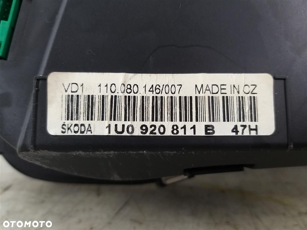 Licznik ZEGARY Skoda Octavia 1.8 TURBO 150KM 1U0920811B - 3
