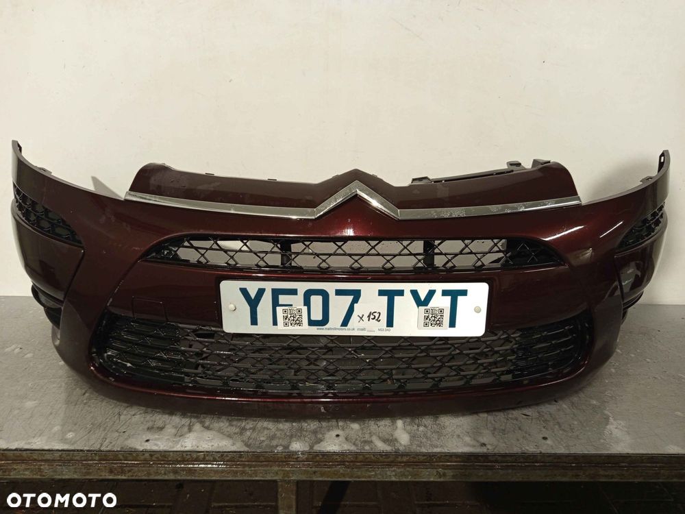 + ZDERZAK PRZÓD PRZEDNI DO CITROEN C4 PICASSO KHRD BORDO BORDOWY HALOGENY - 1
