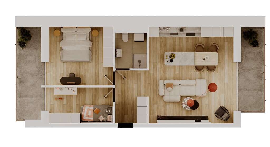 Przestronny apartament | 2 balkony | cicha okolica