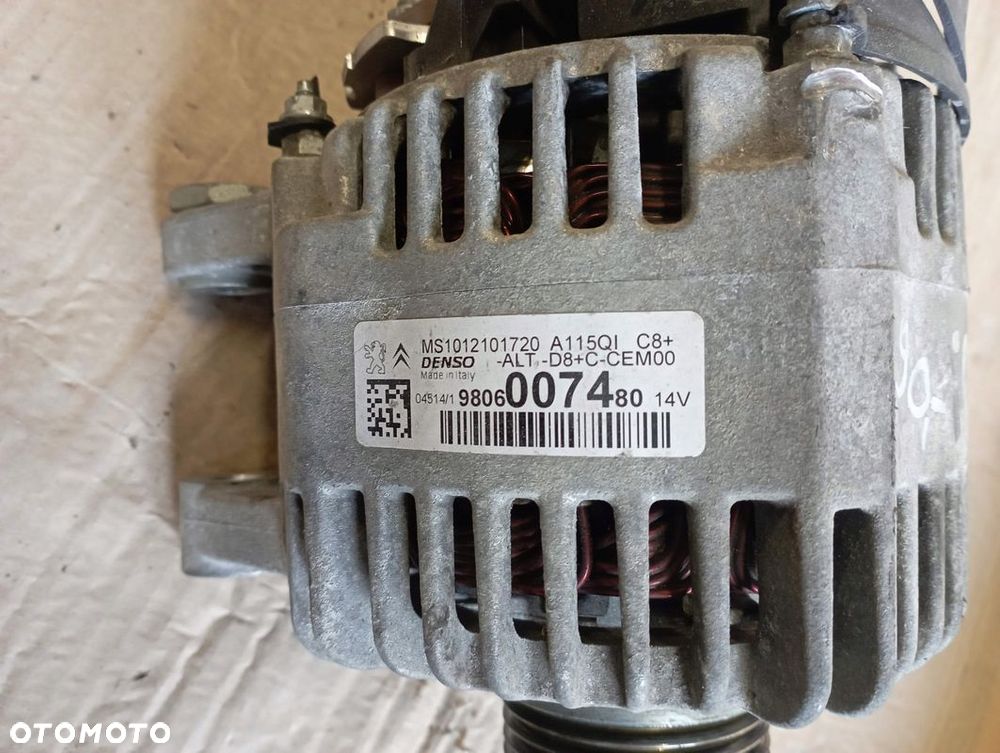 PEUGEOT 208 I 1.2 VTI ALTERNATOR 14V 9806007480 - 5