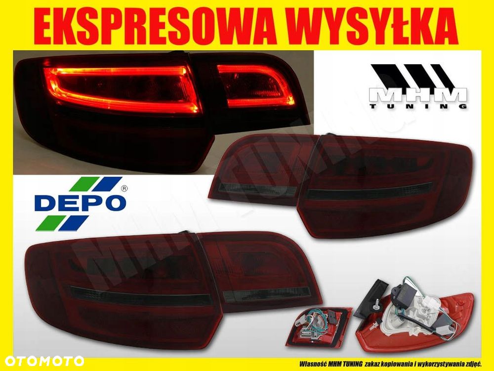 Lampy tyl ne kpl Led Neon Tuning RedSmoke Audi A3 8p Sportback 5d 04-08 - 2