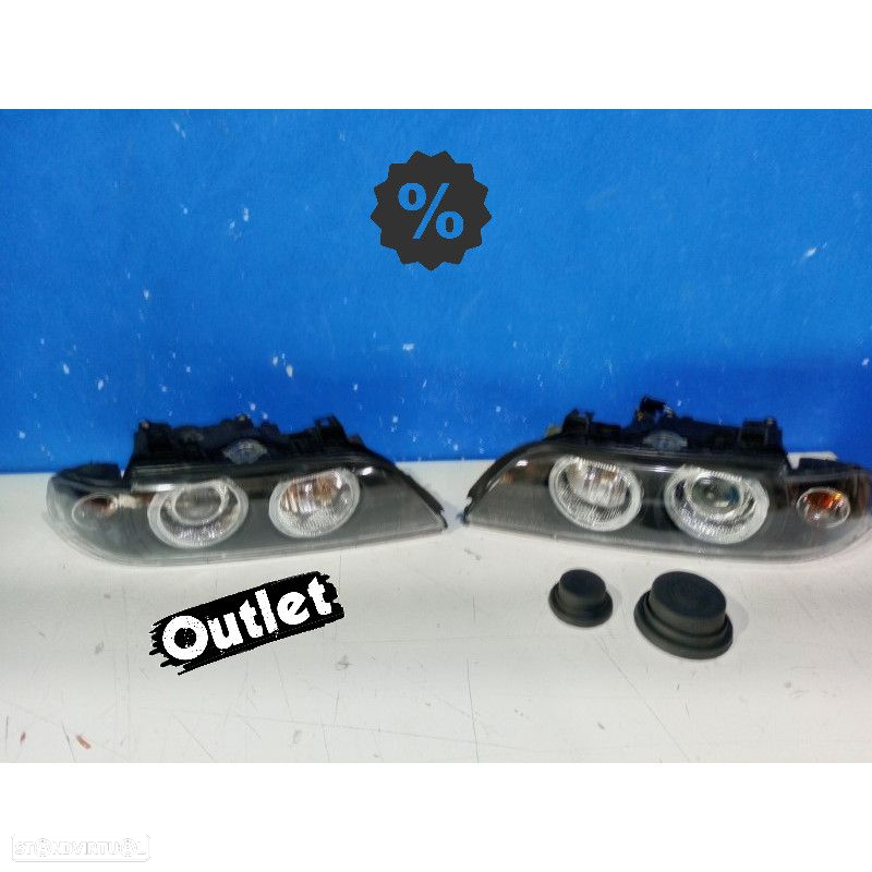 R148792C1 FAROIS ANGEL EYES PARA BMW SERIE 5 E39 FUNDO PRETO - 5