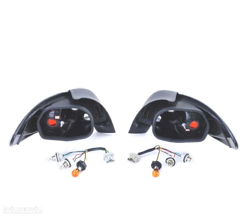 FAROLINS TRASEIROS PEUGEOT 206 98-09 VERMELHO PRETO - 2
