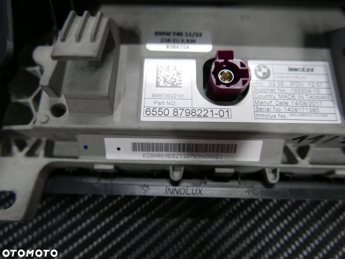BMW F45 F46 EKRAN MONITOR WYŚWIETLACZ 8798221 - 9