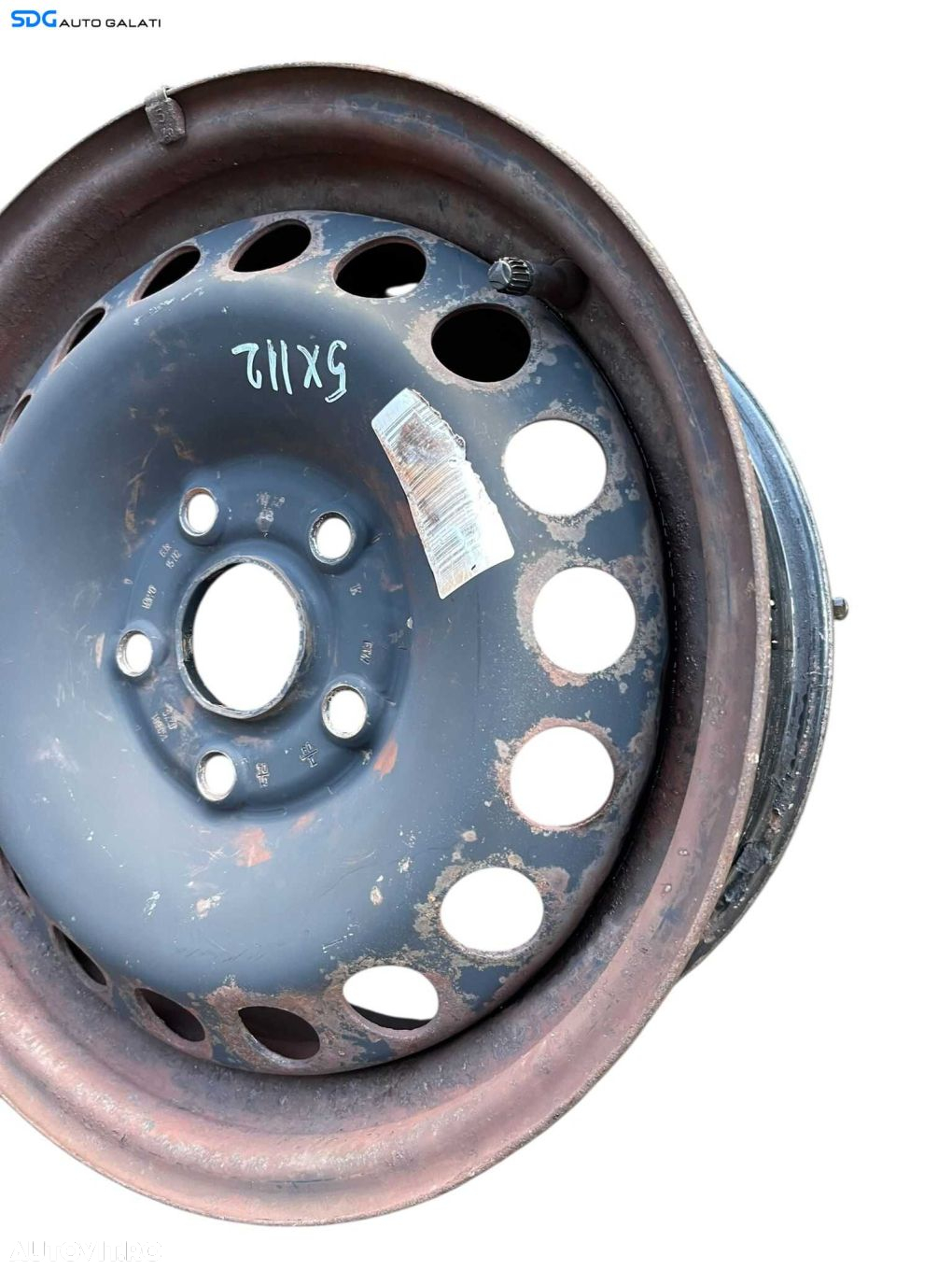 Roata Janta Tabla Rezerva 6Jx15H2 ET47 5x112 Seat Alhambra 1996 – 2010 Cod 1K0601027C [B4204] - 5