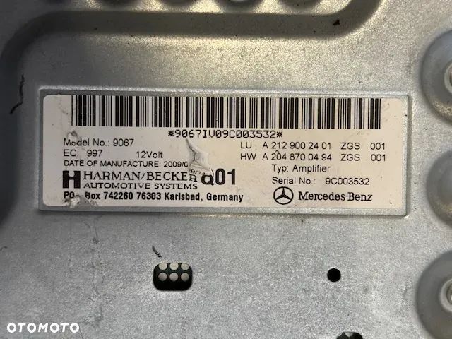 WZMACNIACZ HARMAN MERCEDES W212 A2129002401 - 4