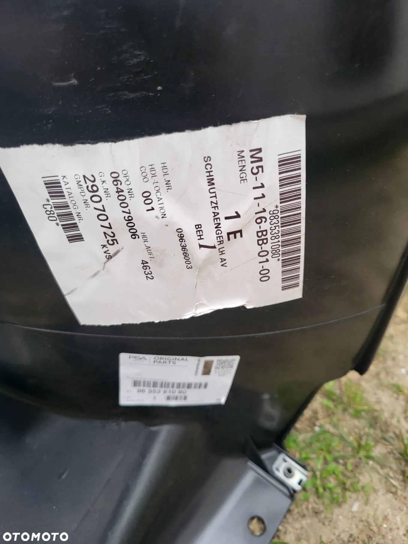 Nadkole Lewy Przód PEUGEOT 308 III 9835381080 nowe - 5