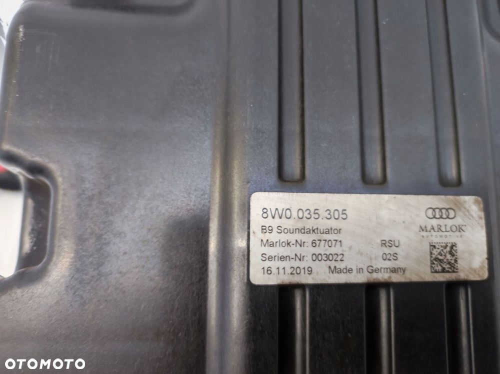 głośnik niskotonowy subwoofer bang olufsen audi s4 a4 b9 kombi lift - 8