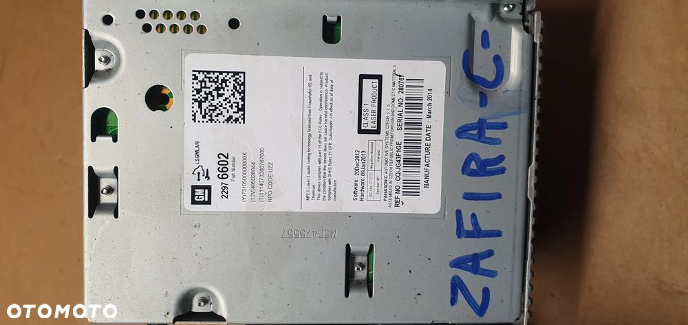 Radio radioodtwarzacz czytnik radia Opel Zafira C 22976602 - 6