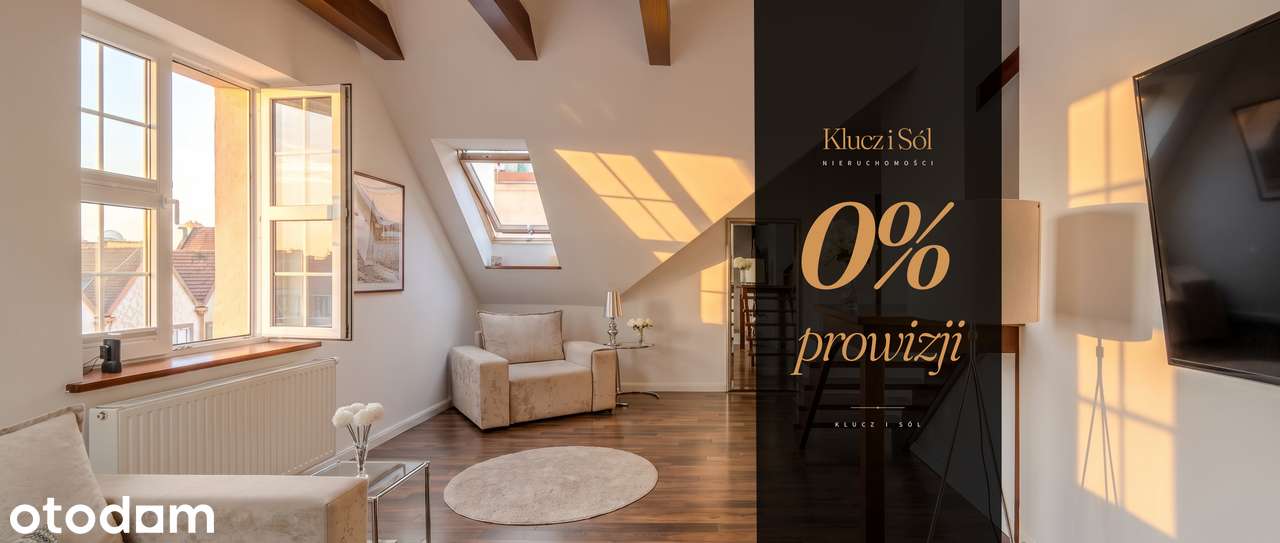 Penthouse 73 m², Grobla I – widok na Bazylikę Mariacką, Gdańsk
