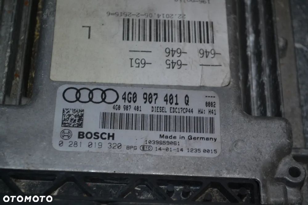 AUDI A4 B8 A5 A6 C7 A7 Q7 3,0 TDI CDU KOMPUTER STEROWNIK SILNIKA 4G0907401Q 0281019320 - 2