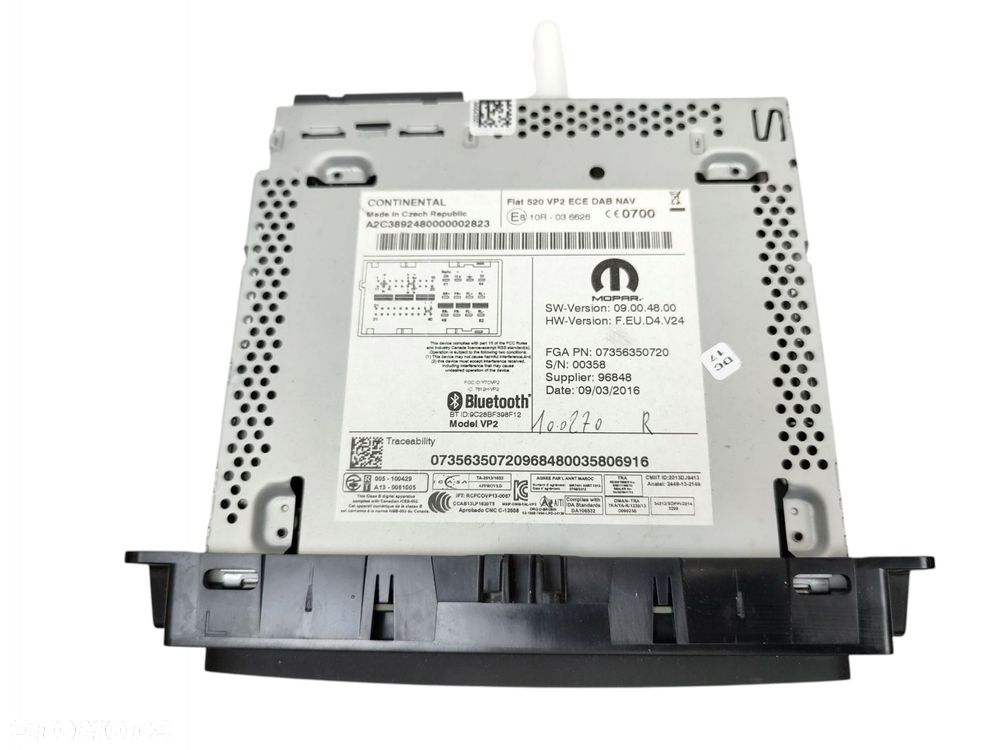 RADIO NAWIGACJA JEEP RENEGADE (2014-2018) 07356350720 - 5