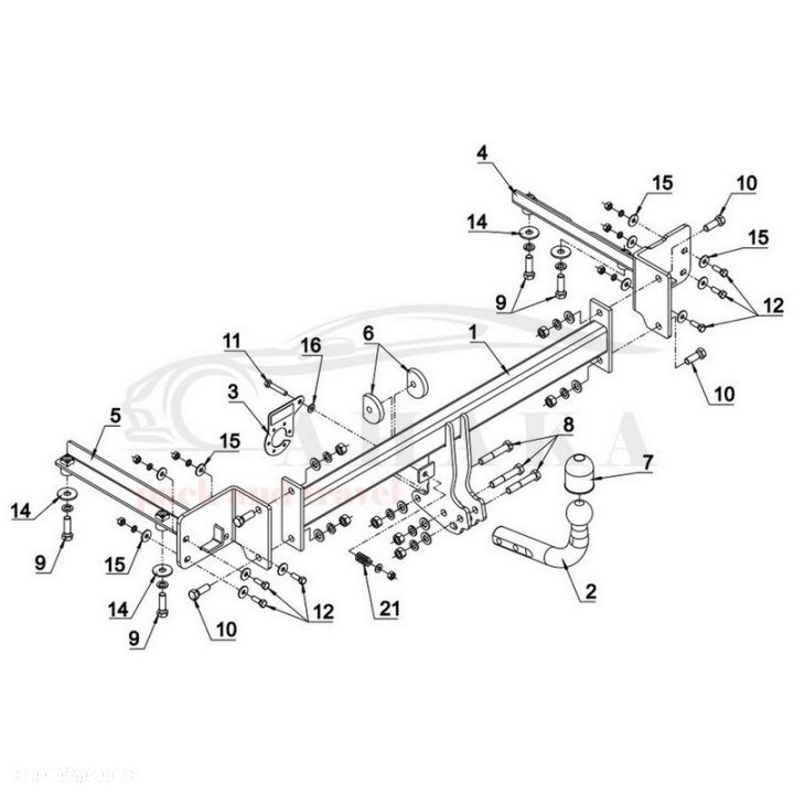 Hak Holowniczy Odkręcany Do Honda Civic Sedan 2012-2017 - 5
