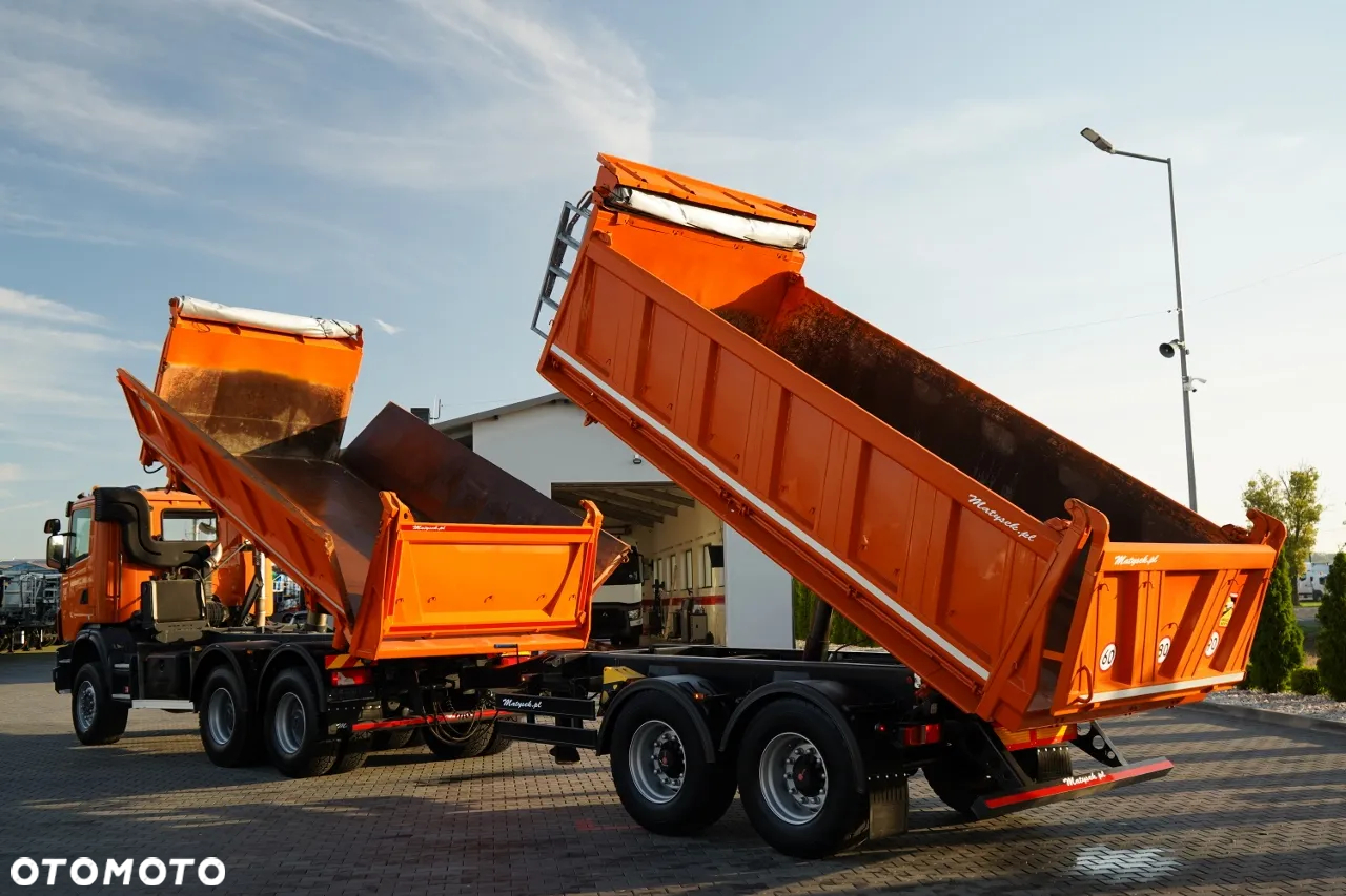 Scania G 440 / 6x6 / ZESTAW / WYWROTKA TRZY-STRONNA / 2X HYDROBURTA /PRZYCZEPA MEILLER / MANUAL - 4