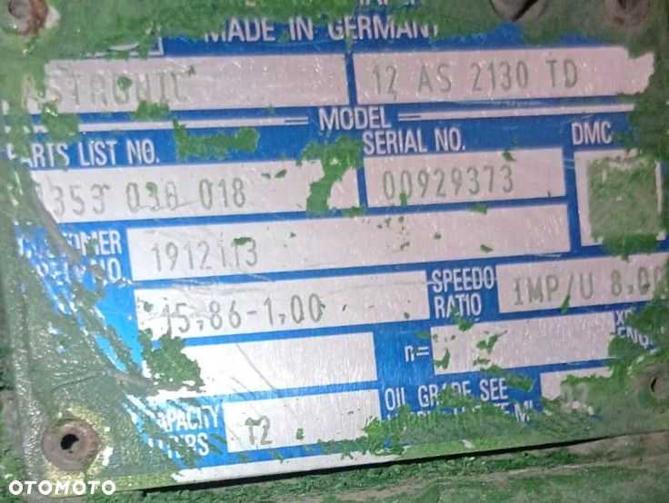 SKRZYNIA BIEGÓW ASTRONIC BEZ RETARDERA DAF XF EURO 6 12AS2130 TD 15,86-1,00 AUTOMAT - 5