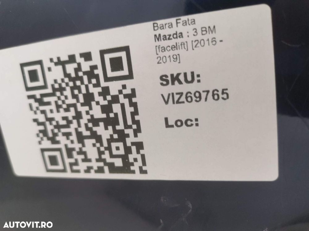 Bara Fata Mazda 3 BM [facelift] 2016 2017 2018 2019 Originala In Stare - 8