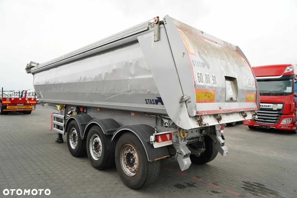 Stas WYWROTKA / 26m3 / ALUMINIOWA / OŚ PONOSZONA / SKRĘTNA  / OSIE SAF - 5