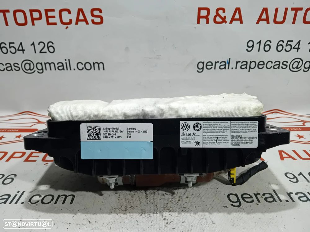 Airbag Tablier Pendura Passageiro VW Golf VI 6 Scirocco 5k0880204 Original - 1