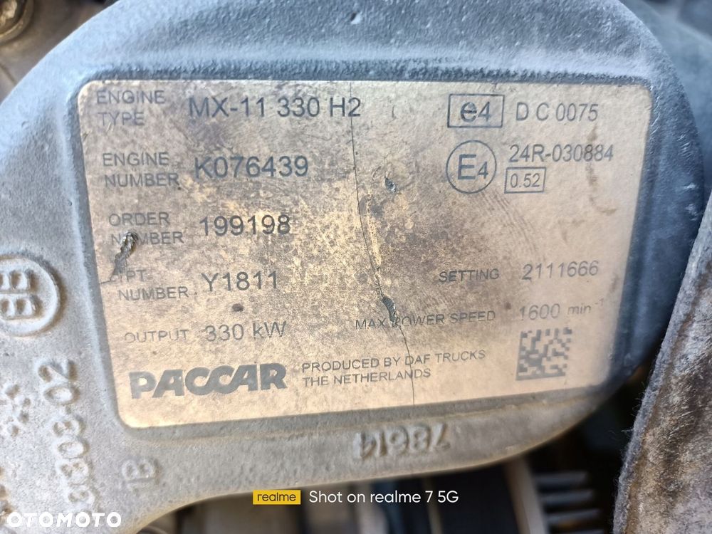 SILNIK KOMPLETNY DAF 106 XF CF LIFT 450 KM EURO 6 2018r MX-11 330 H2 - 4
