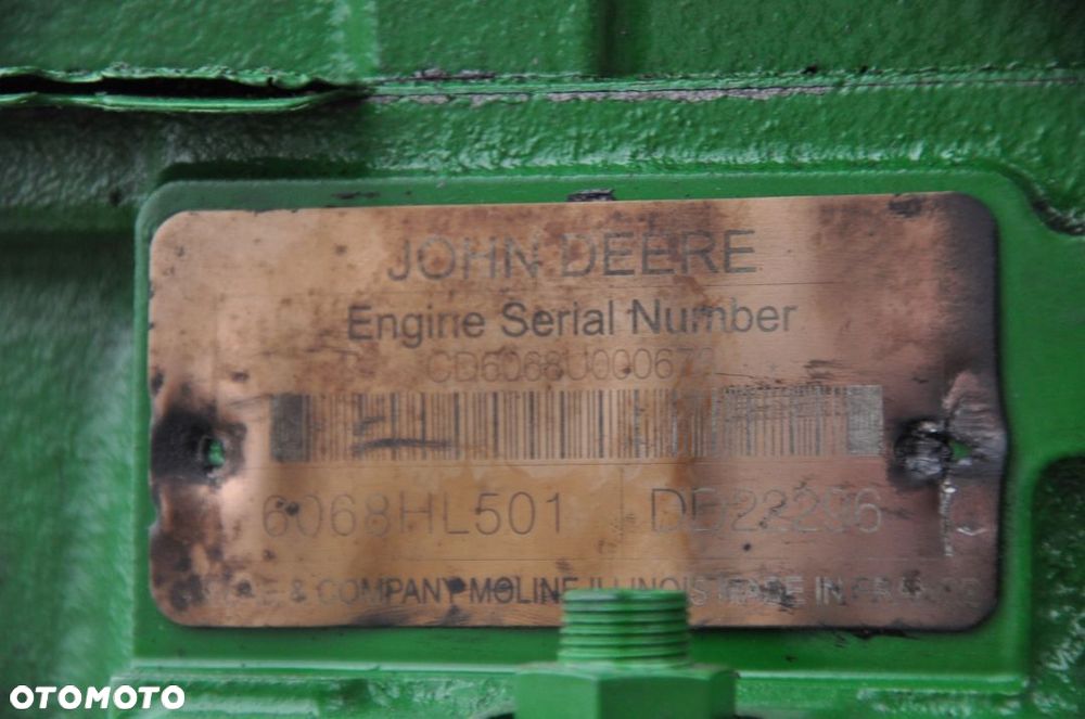 SILNIK JOHN DEERE 6155M  6068HL501 - 6