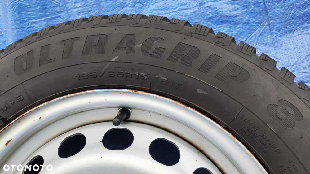 KOŁO ZAPASOWE DOJAZDOWE FELGA 5x112 6Jx15 ET47 OPONA GOODYEAR ULTRAGRIP 8 195/65R15 195 65 15 ORYGINAŁ ŁADNE VW CADDY III 2K - 5