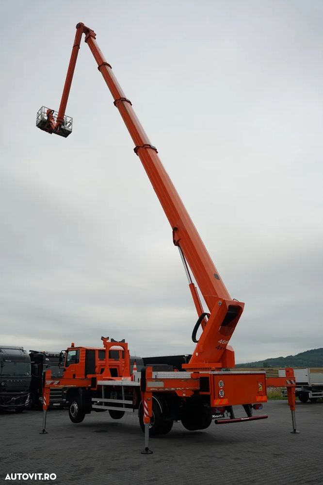 MAN TGM 18.290 / 4x4 / BRAȚ CU COLIVIE / ÎNĂLȚIME DE LUCRU 46M / MANUALĂ - 6