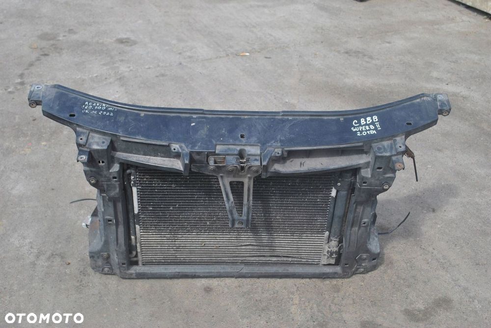 PAS PRZEDNI KOMPLETNY CHŁODNICE WENTYLATORY SKODA SUPERB II - 1