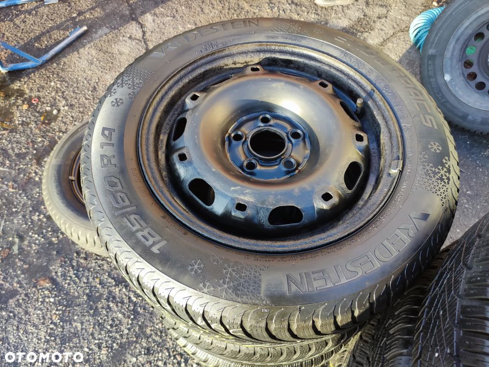 5x100 Felgi Stalowe Stal 14 Koła Zimowe Zima SKODA FABIA PRAKTIK ROOMSTER RAPID SEAT IBIZA CORDOBA TOLEDO IV 4 VW FOX POLO Legnica ALU-RAD 185/60 5mm - 1
