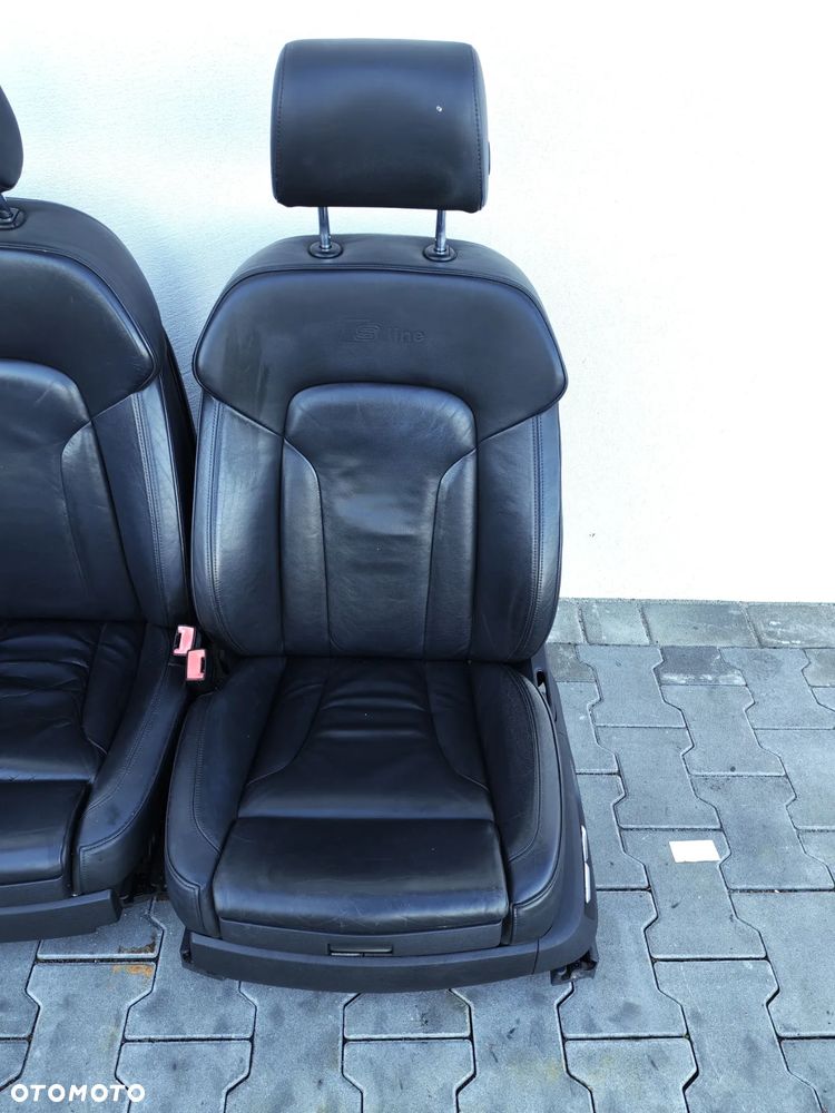 AUDI Q7 4L LIFT 09-15R FOTEL FOTELE S-LINE PRZOD CZARNY SKORA - 7